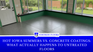 Fortress Floors Iowa concrete floor coating for hot summer conditions